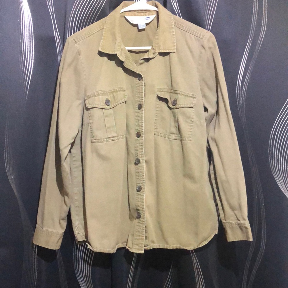 Old Navy Green Button Down Shirt